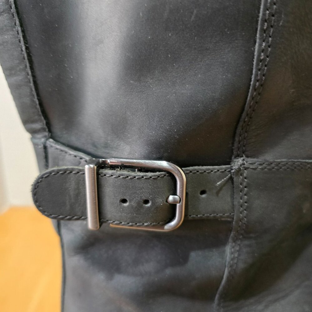 Clarks Collection Women's Ultimate Comfort Riding Boots Black Leather Size 11M - Picture 3 of 12